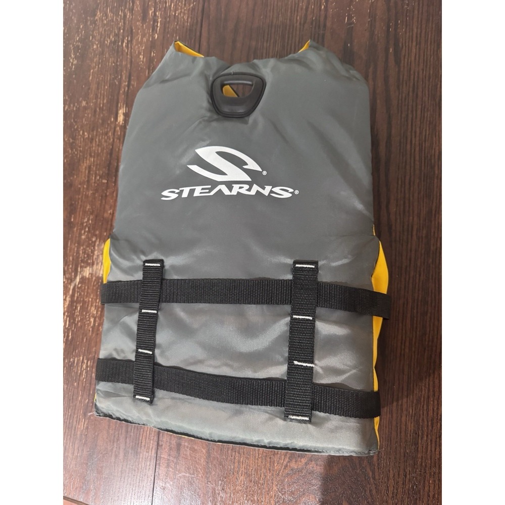 Stearns Youth Life Jacket US Coast Guard Approved 50-90 lbs Yellow Gray PFD - Picture 4 of 6